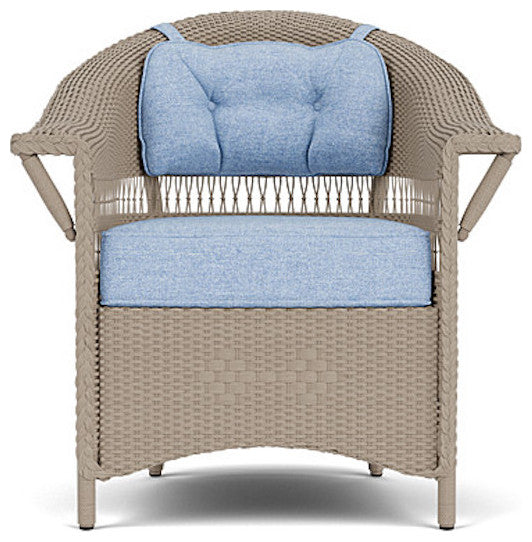 Lloyd Flanders Nantucket Dining Armchair, French Beige, Demo Skyway