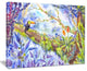 "Jungle With Bird Toucan on Tree" Wall Art Landscape, 20"x12"