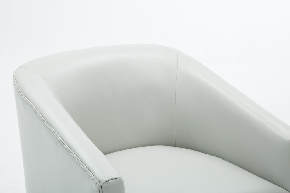 Geneva Charcoal Wood Base Swivel Chair, Dove Gray