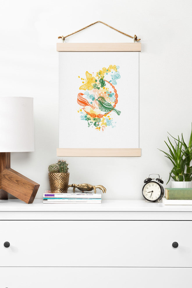 Deny Designs Jenean Morrison Flower And Flight Art Print