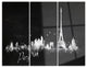 "Paris Dark Silhouette" Metal Wall Art, 3 Panels, 36"x28"