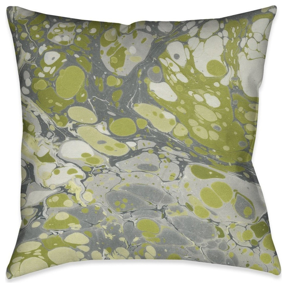 Laural Home Olive Marble 18" X 18" Indoor Decorative Pillow