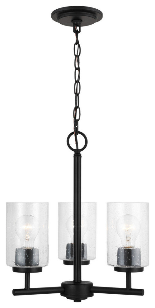 Oslo 3-Light Chandelier, Midnight Black