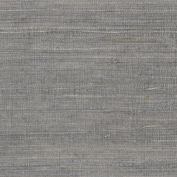 Glittered Paperweave Grasscloth Wallpaper, Gray, Sample
