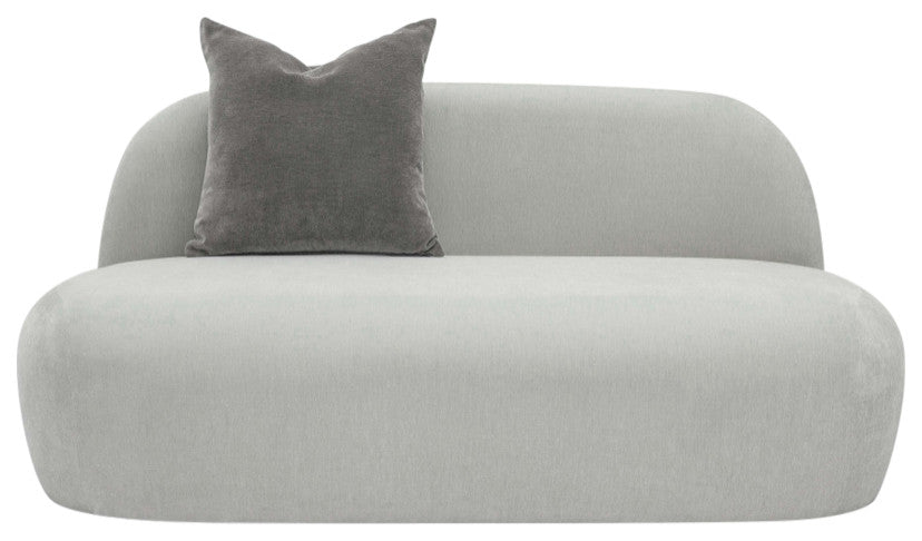 Carraway Upcycled Chenille Loveseat, Grey Upcycled Chenille