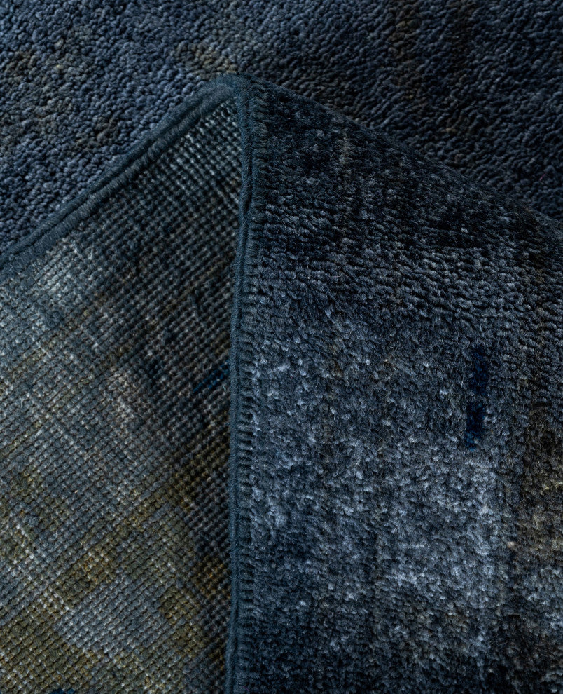 Overdyed One-of-a-Kind Hand-Knotted Area Rug Gray, 8' 2" x 10' 2"