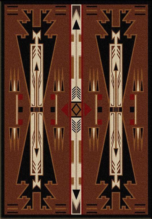 Horse Thieves Rug, Brown, 4'x5', Rectangle