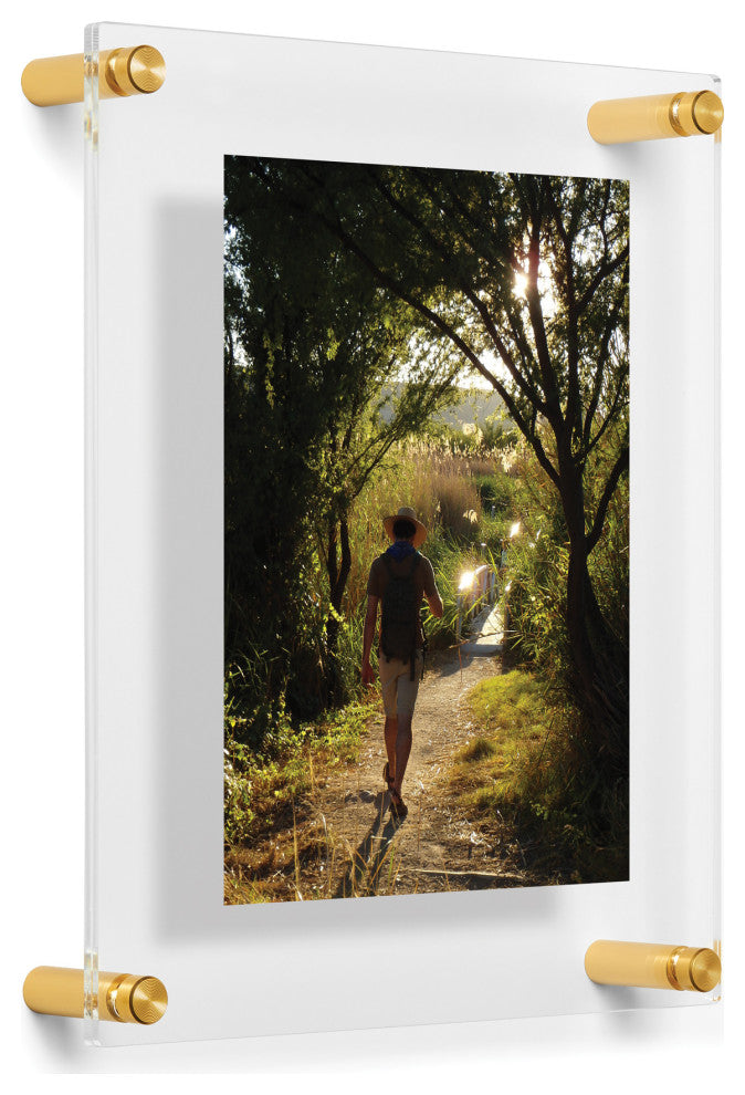 4x6" Clear UV Grade Acrylic Double Panel Floating Picture Frame