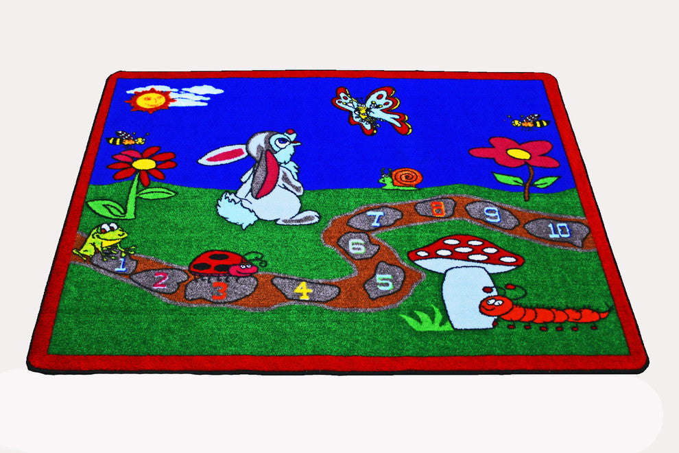 Spring Day #2019 4'4"x5'6" Children's Educational and Play Rug