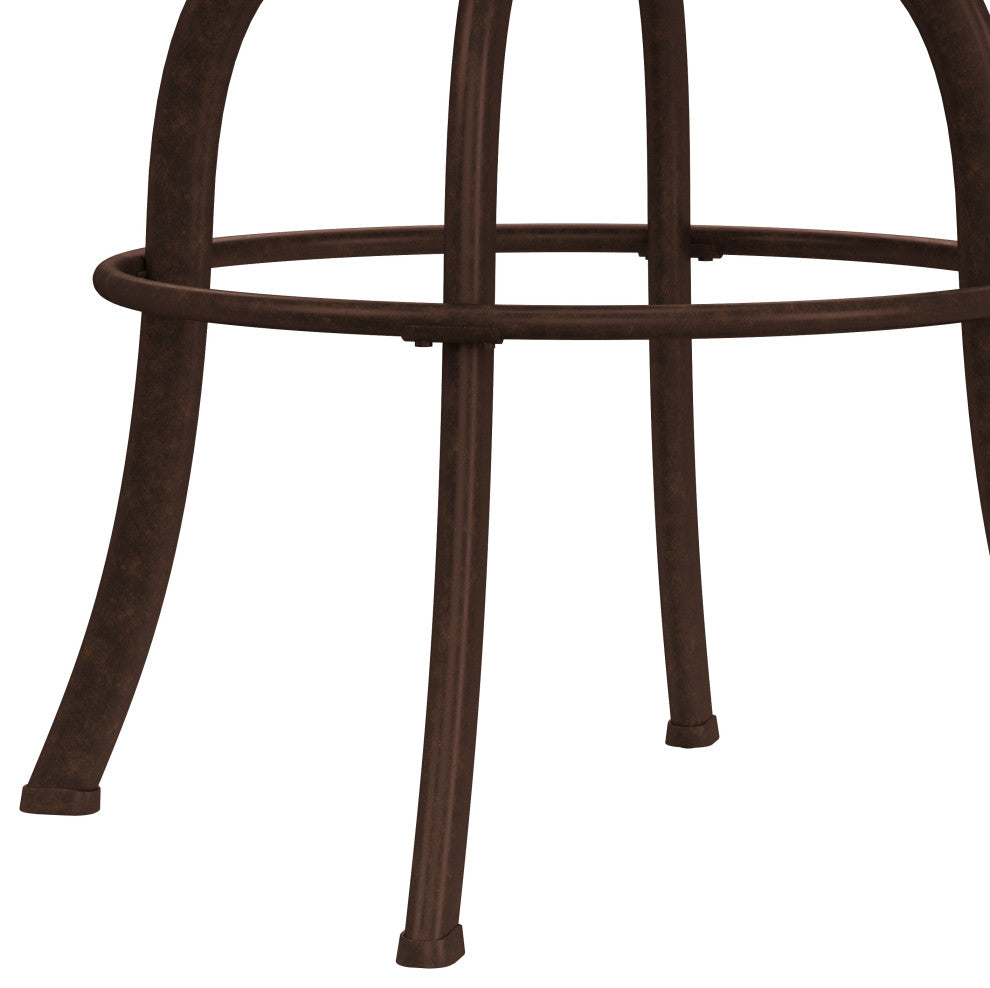 Hillsdale Bridgetown Tilt Base Metal Swivel Stool, Aged Bronze, Bar Height