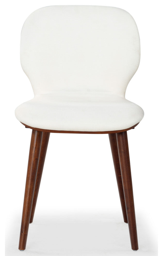 Safavieh Couture Tazmyn Dining Chair, White/Walnut