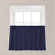 Holden Solid Navy Blue Kitchen Curtain, 36" Tier