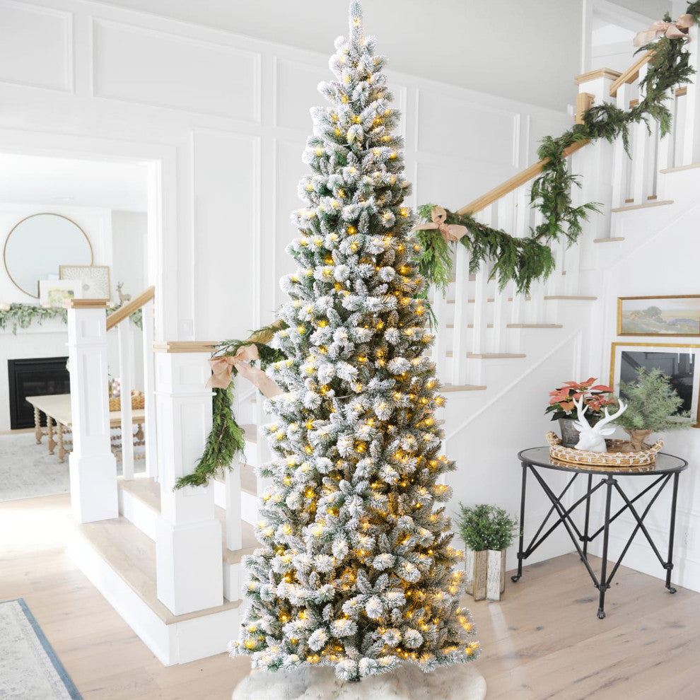 11' Pre-Lit Artificial Christmas Pencil Tree