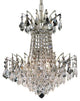 Elegant Victoria Dining Room Light, Chrome Finish With Royal Cut Crystal