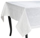 French Home Linen 71" x 124" Arboretum Tablecloth White