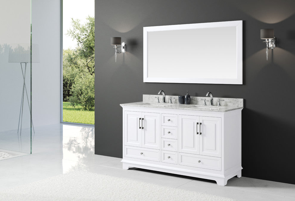 60" Double Sink Bathroom Vanity Base