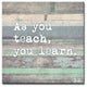 Ready2HangArt Wrapped Canvas Inspirational Wall Art, Teach and Learn, 12"x12"