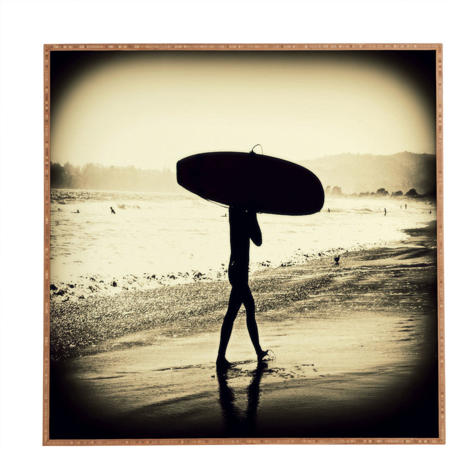 Deny Designs Shannon Clark Surfers Silhouette Framed Wall Art, 20x20x1