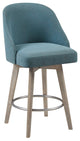 Madison Park Pearce Swivel Stool Barrel Style, Teal, 25.75" Counter Stool