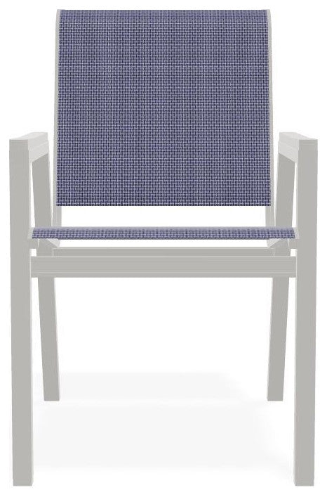 Bazza Sling Stackable Outdoor Dining Chair, Breeze/Snow