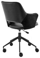 Darcie Office Chair, Black Fabric, Leatherette and Base