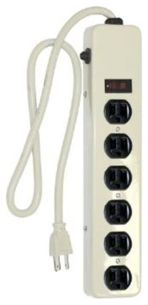 Sunlite Esp6/M 6 Outlet Metal Power Strip