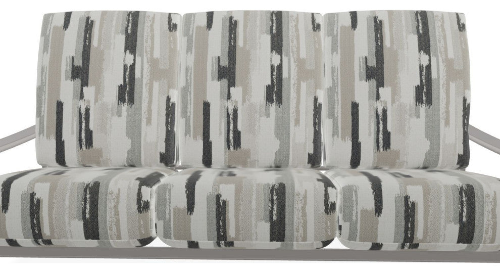 St. Catherine Deep Seat 3-Seat Outdoor Sofa, Dreamscape Seaglass/Warm Gray