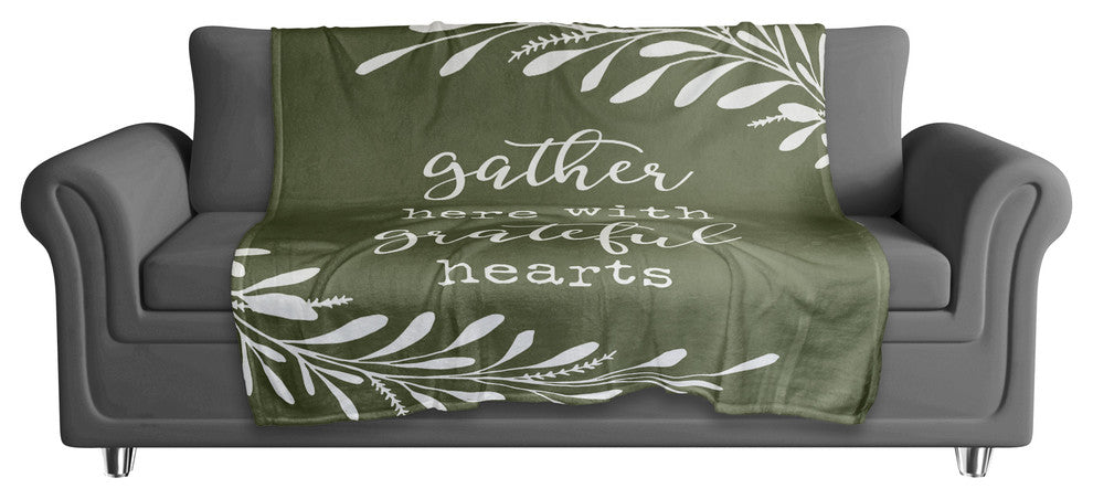 Gather Here with Grateful Hearts 50"x60" Fleece Blanket