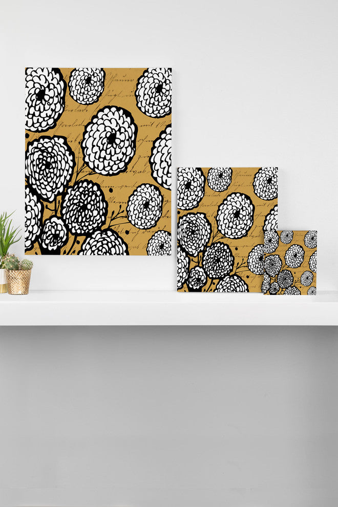 Deny Designs Julia Da Rocha Flowery Letter Art Canvas