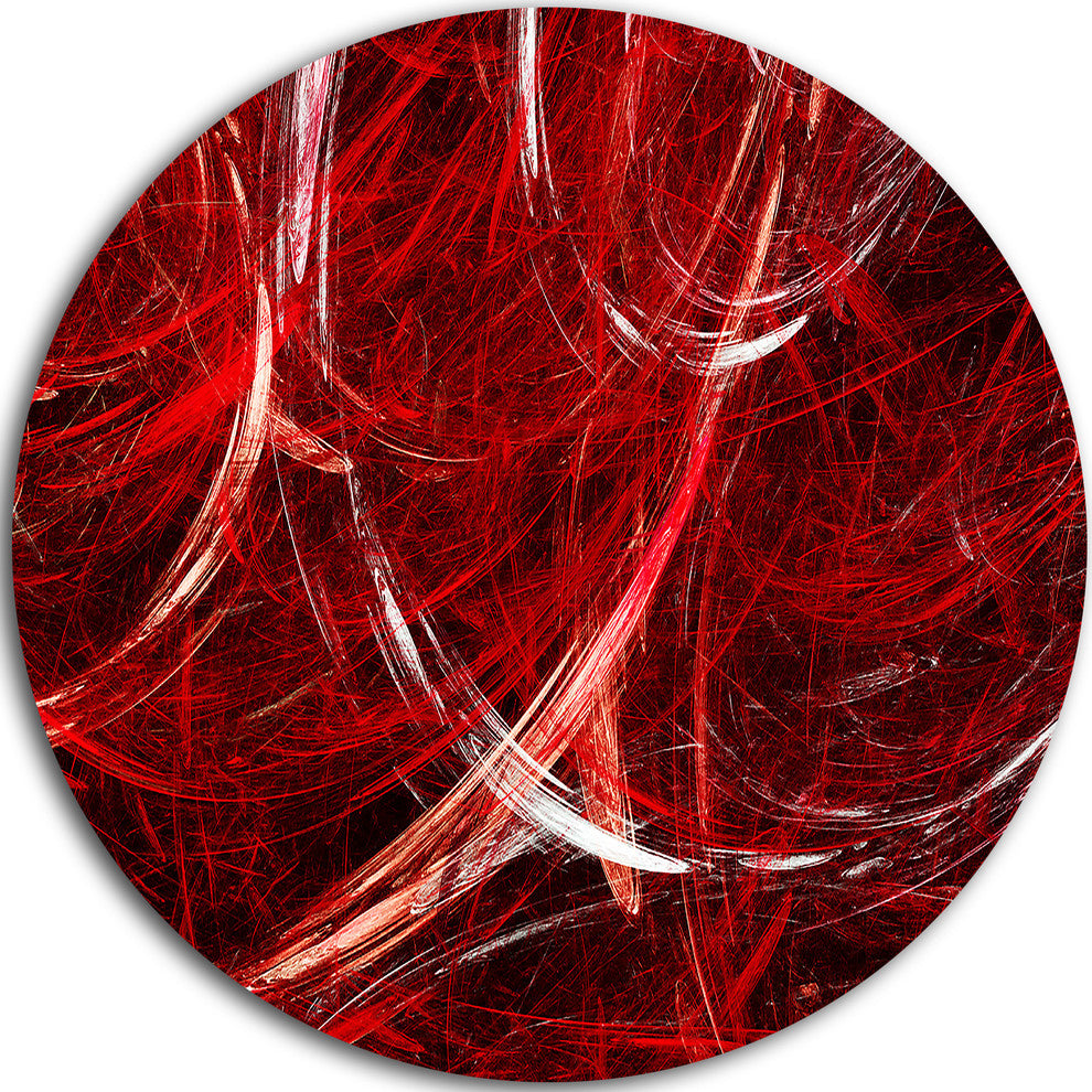 Swirling Clouds, Abstract Digital Art Disc Metal Artwork, 11"