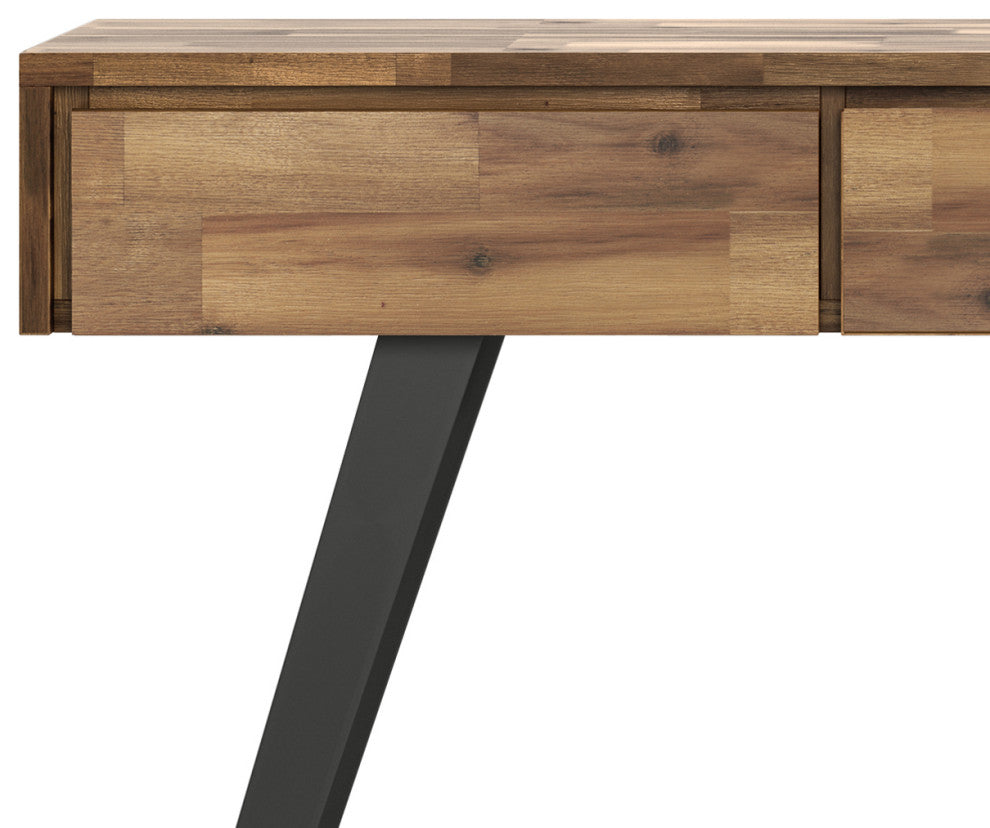 Lowry Console Sofa Table, Distressed Golden Wheat