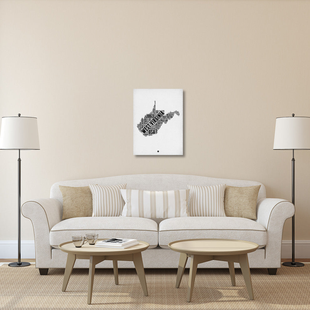"West Virginia Word Cloud 2" Fine Art Print