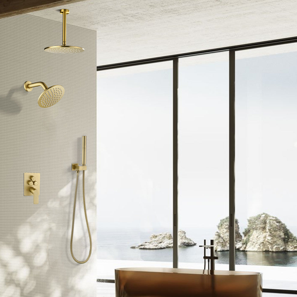 3-Function Rain Shower System with Handheld