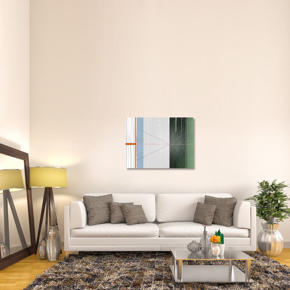 "Abstract Orange And Green" Fine Art Print