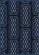 Any Day Matinee Rug, Deco Ticket, Blue, 7'8"x10'9"