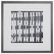 Charcoal Tie Dye # 7 On Linen, Pewter Shadowbox