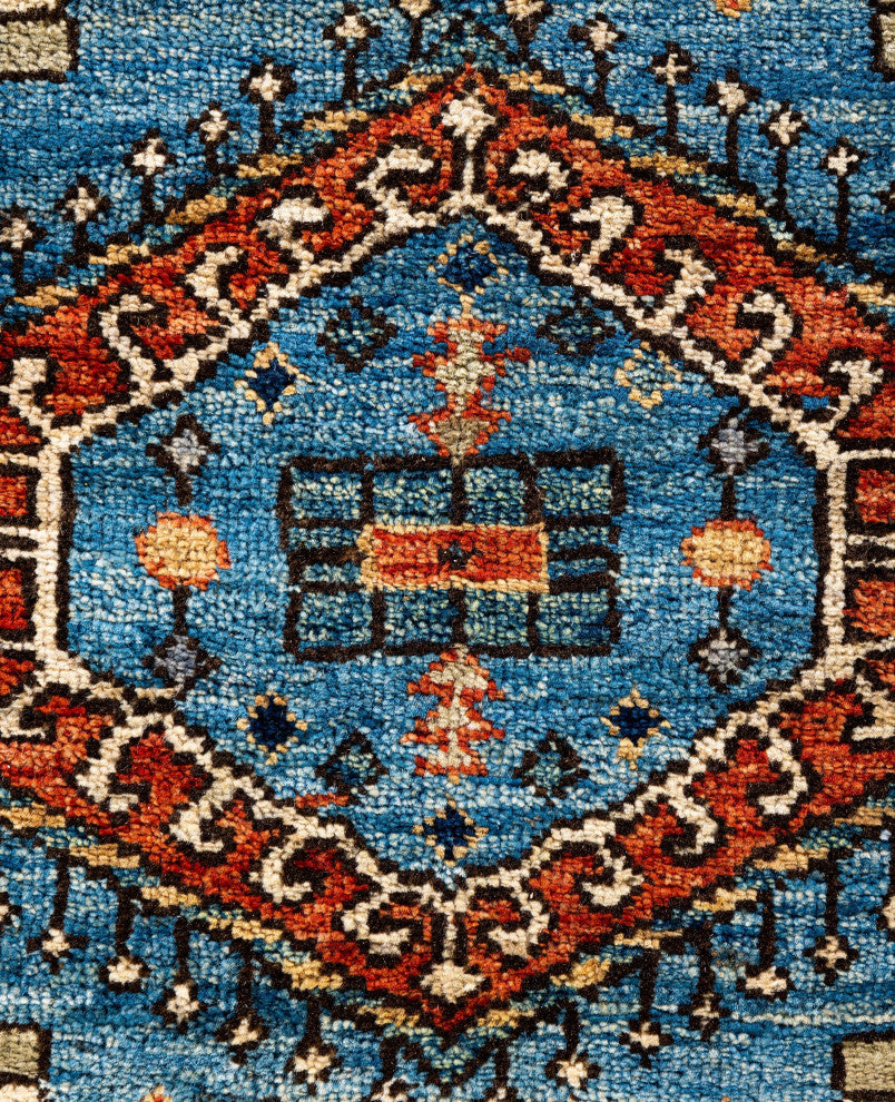 Serapi One-of-a-Kind Hand-Knotted Area Rug Light Blue, 2'8" x 8'8"
