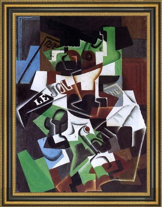 Juan Gris Fruit Bowl  Pipe Newspaper (Frutero  Pipa y Peridico)