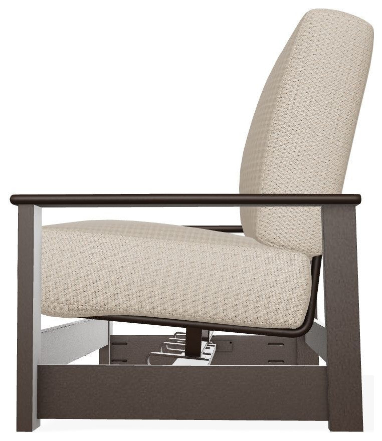 Leeward Deep Seat Outdoor Loveseat with Hidden Motion, Bliss Sand/Kona
