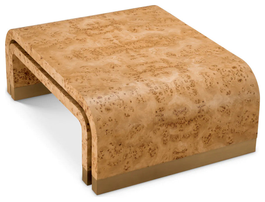 Mappa Burl Coffee Table Set, 3, Eichholtz Quinton