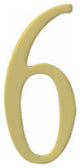 3" Brass Self Adhesive Address, Number 6