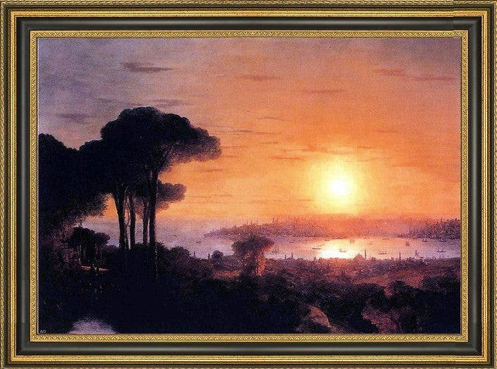 Ivan Constantinovich Aivazovsky Sunset over The Golden HornCanvas Print, 18"x27"