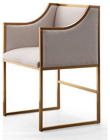 Atara Cream Velvet Gold Chair