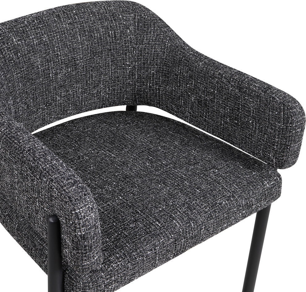 Dame Upholstered Dining Chair, Black