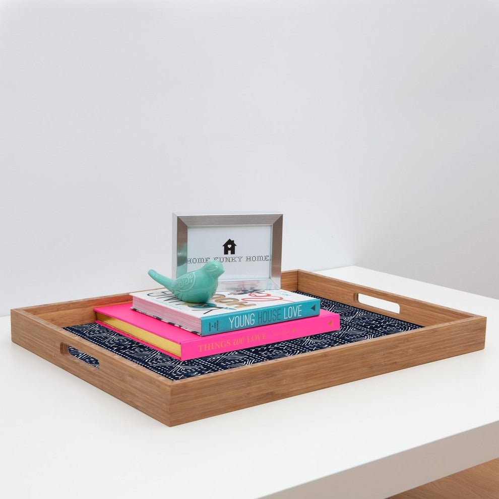 Dash And Ash Just Moody Rectangular Tray, 18"x14"