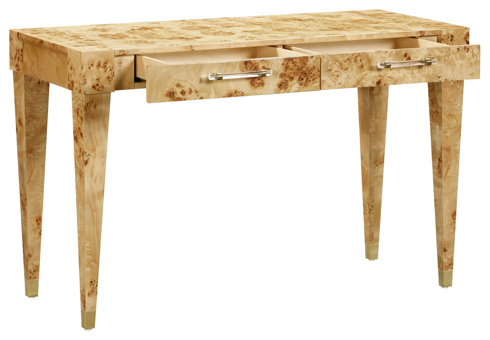 Brandyss Burl Work Desk, Natural