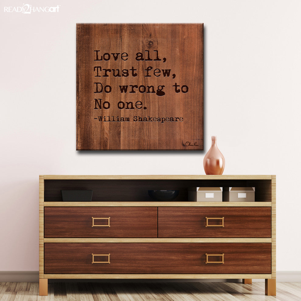 Ready2HangArt William Shakespeare Love by Olivia Rose Canvas Art, 12"x12"