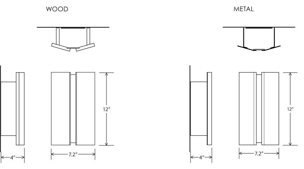 Rima LED Sconce, Dark Stained Walnut, Frosted, 3500k Led, P1 Driver
