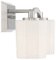Whitney 2-Light Bathroom Vanity Light, Matte Black, Satin Nickel