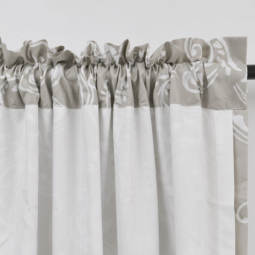 LA Boheme 2 Piece Curtain Set, Taupe, 60" X 84"